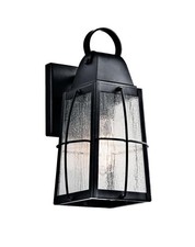 Kichler Tolerand 12 in. 1-Light Textured Black Outdoor Hardwired Wall Lantern picture