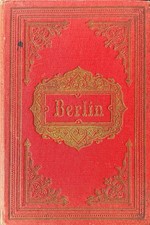 Vintage 1887 BERLIN Germany View Book Album Red Gold Embossed RARE Leporello picture