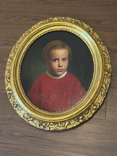 Antique 19C Oil Painting Portrait George Samuel Liggett Tobacco Family St Louis picture