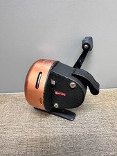 Vintage Garcia Abu-Matic 120 Spincast Fishing Reel Svangsta Sweden Copper Black picture