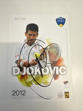 2012 Cincinnati Open Novak Djokovic Autographed Flyer picture