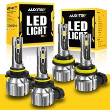 4x 9005 & H11 Combo Headlight High Low Beam Bulbs 6500K White Bright AUXITO picture