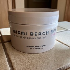 MIAMI BEACH BUM BODY CREAM ORANGE OREGANO, ALOE & JOJOBA 6.7 fl oz VEGAN NEW picture