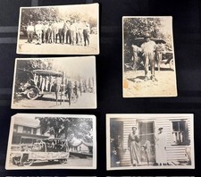 Lot of 5 Vintage 1910s 1920s Fishing Photos & AZO RPPC Postcard Car Catfish picture