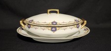 Antique P.A.L.T Czechoslovakia Covered Vegetable Tureen Underplate Pre-WW2 1920s picture