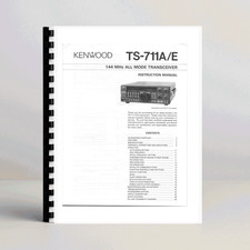 Kenwood TS-711A/E Instruction Manual - Premium Card Stock Covers & 32 LB Paper picture