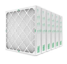 20x25x4 MERV 8 Pleated AC Furnace Air Filters.   6 Pack  (Actual Depth: 3-3/4