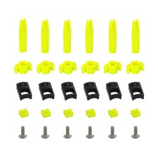 ACDSHOT Bowfishing Arrows Safety Slides Kits 5/16 inch (Pack of 6) Black picture