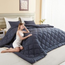 128x120 Extra-Large King-Size Duvet, Suitable for All Seasons, Gray picture