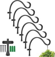 2/4/6 pack Iron Wall Hooks Metal Bracket Lantern Hook Plant Planter Hangers picture