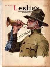 1917 Leslie's April 26 - The Bugler; Billy Sunday; Henry Ford; Siberia Exiles picture