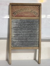 Vintage Columbus Washboard Co SUNNYLAND No. 2090 Standard Size 24 X 12 Washboard picture