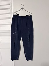 VTG Thrashed Navy Blue Sweatpants L picture