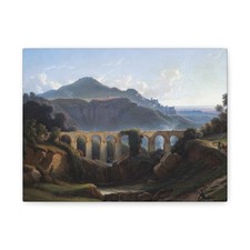 Edmund Hottenroth (1804-1889) Roman Campagna 1862 - Canvas Wall Art picture