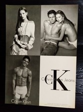 Mark Wahlberg Kate Moss Calvin Klein Vintage Thailand Postcard UNUSED MEGA RARE picture