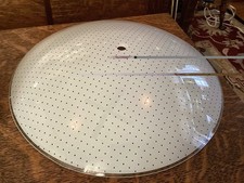 ⁠Vintage 1950s 1960s Glass Ceiling Light Shades Polka Dot Atomic Set of 6 NOS⁠ picture