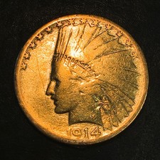 1914-S $10 Gold Indian Head - High Quality Scans #R204 picture