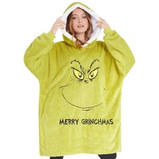 The Grinch Oversized Wearable Hoodie Blanket Cozy Fleece picture