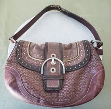 Y2K Coach Soho Signature Buckle Flap Canvas Suede Bag F11517 limited edition picture