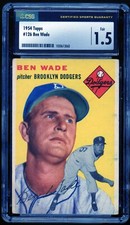 BEN WADE 1954 Topps #126 Brooklyn Dodgers CSG 1.5 Fair picture