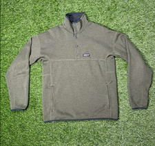 Patagonia 1/4 Snap Pullover Fleece Green Long Sleeve Size Medium picture