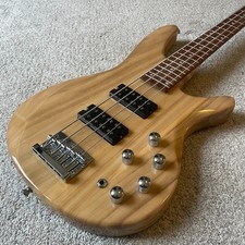 Full-Size Natural 4-String Electric Bass Guitar with 24-Frets H-H Pickups GigBag picture