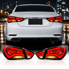 VLAND 4Pcs LED Tail Lights For 2011-2014 Hyundai Sonata Sedan Smoked Rear Lamps picture