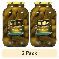 (2 pack) Mt. Olive Kosher Baby Dill Jumbo Pickles - 66 fl oz (Free Shipping) picture