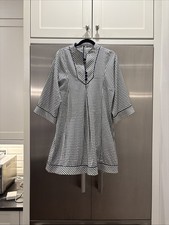Tuckernuck Navy Windowpane Seersucker Dress medium picture