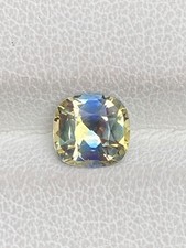1.48ct Natural Ceylon Bi-Color Sapphire Blue Yellow Cushion Cut GGTL Certified picture