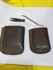 1918 WW1 British Broad Arrow Stamped Military Leather Tool Kit Baltic Leather Co picture