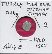 TURKEY MEDIEVAL OTTOMAN EMPIRE 1 AKCE c.1400-1500 CE SULEYMAN II 1687-1691,ARABI picture