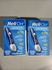 2 X ReliOn Lancing Device with 10 Ultra Thin Lancets BNIB picture