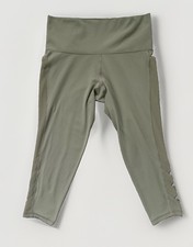 Athleta Salutation Stash Pocket II Cutout 7/8 Leggings 1X Green Olive Cutout picture