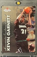 KEVIN GARNETT RARE SILVER FOIL 2000 FLEER FORCE INVESTMENT CARD TWOLVES GOAT A picture
