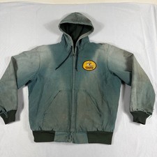 Thrashed Faded Jacket Sun Distressed Workwear Zip Hoodie Grunge Skate XL picture