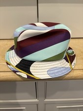 Vintage Emilio Pucci Women’s Multicolor Bucket Hat One Size Made In Italy EUC picture
