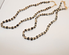 African Trade Beads- Chevron Bone Beads (26 in strand) picture