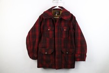 Vtg 50s Woolrich Mens 40R Distressed 503 Wool Mackinaw Jacket Buffalo Plaid USA picture