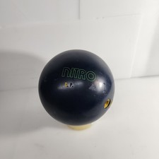 Vintage Ebonite Dark Blue NITRO Bowling Ball 15.14 lbs with Finger Grips picture