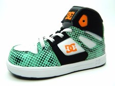 DC KIDS TODDLER REBOUND BLACK WHITE BLUE SHOES SIZE 5 picture