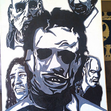 Original Hand Drawn/Painted Sawyer's Family Portrait (Texas Chainsaw Massacre) picture