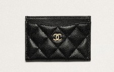 CHANEL Classic Card Holder Original Receipt Black Caviar  picture