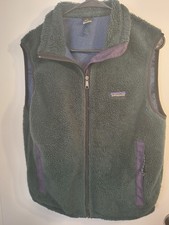 VTG 1990s Patagonia Retro X Fleece Vest M PEF Hunter Green Purple 1992 Tag USA picture