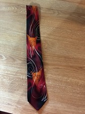 J Garcia Silk Tie Demon Scary Halloween Red Black Abstract Art Mens Necktie C52 picture