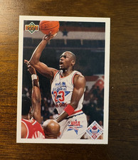Upper Deck 1991-92 Michael Jordan #48 All-Star Checklist NBA Basketball Card picture