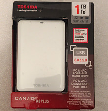 Toshiba Canvio 3.0 Plus PC and Mac portable hard drive New in case picture