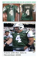 2008 BRETT FAVRE NY JETS NFL JERSEY - SIZE 50 picture