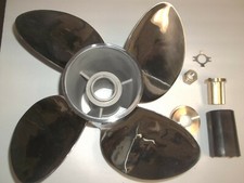 MERCRUISER ALPHA BRAVO 1 STAINLESS STEEL 4 BLADE PROPELLER PROP 14.25 X 17P 14.5 picture