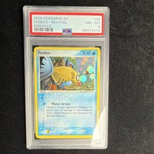 Pokemon Feebas 50/106 EX Emerald Reverse Holo English 30 HP PSA 8 2005 picture